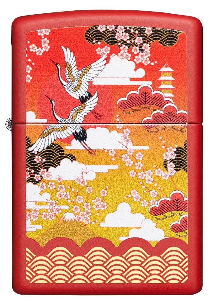 Kimono Design Red Matte Windproof Lighter
