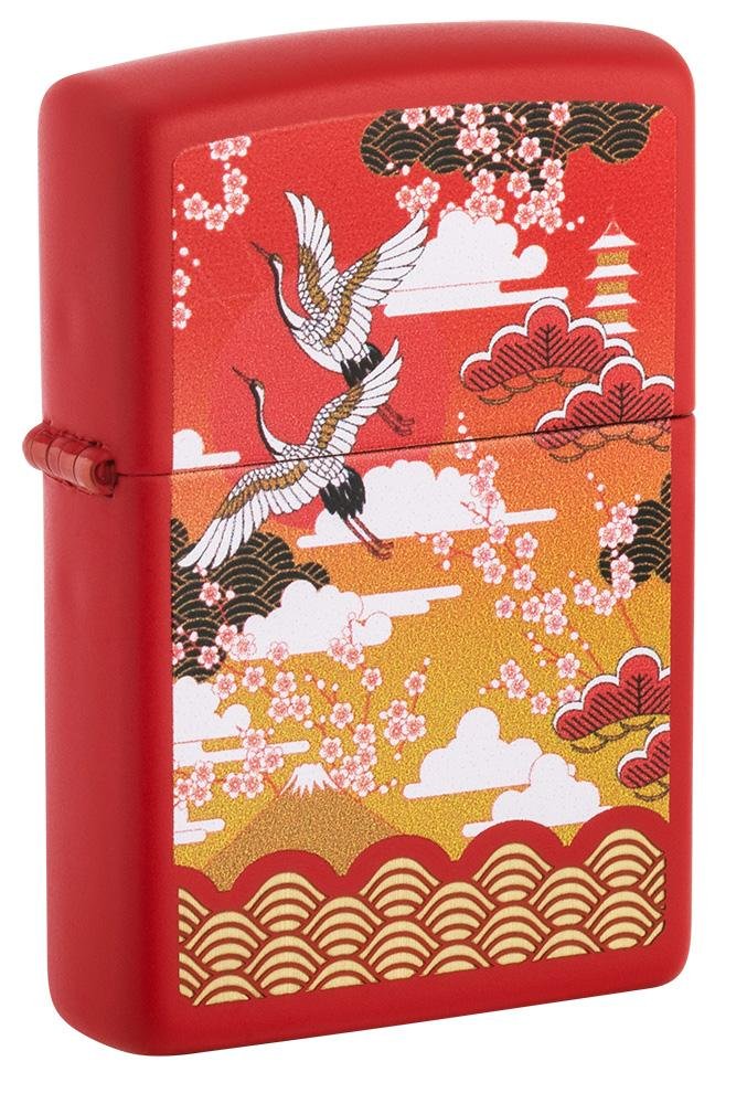Kimono Design Red Matte Windproof Lighter