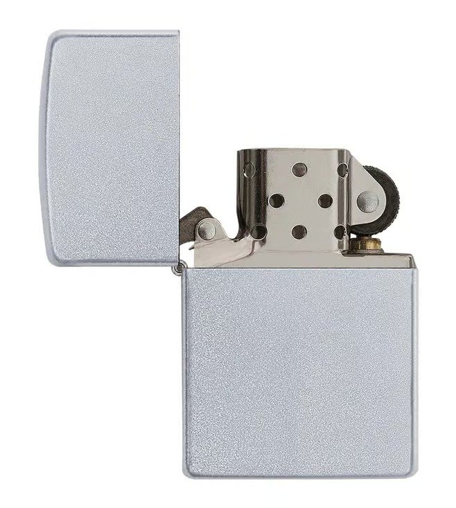 Zippo Design Satin Chrome Windproof Lighter