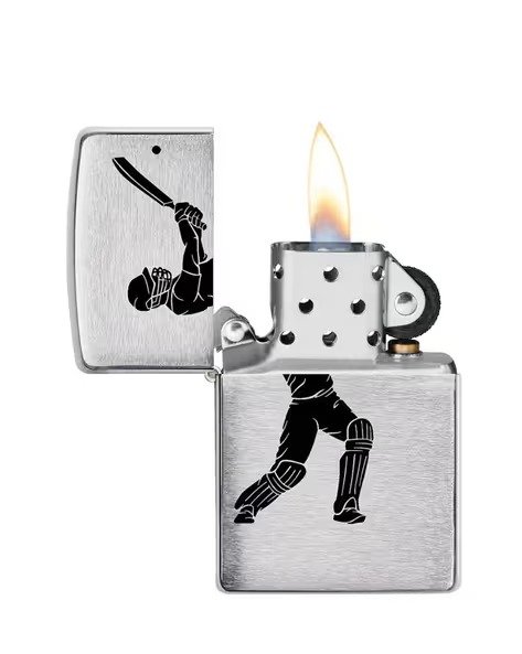 Cricket Player Design Windproof Pocket Lighter (India regional)