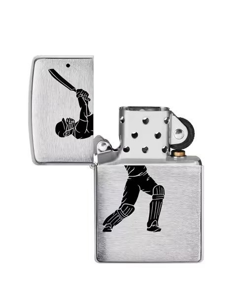 Cricket Player Design Windproof Pocket Lighter (India regional)