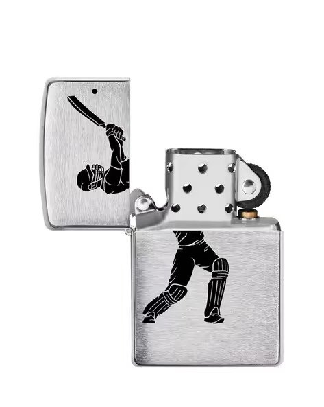 Cricket Player Design Windproof Pocket Lighter (India regional)