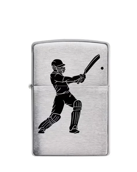 Cricket Player Design Windproof Pocket Lighter (India regional)