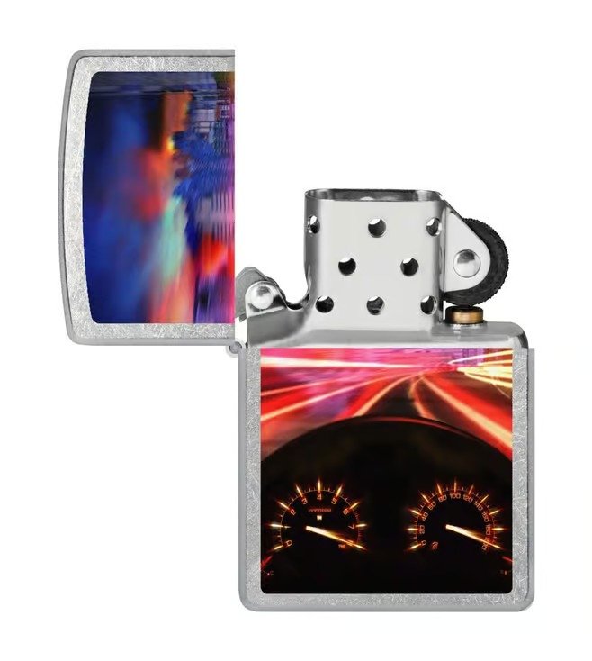 Racing Design Street Chrome Windproof Lighter