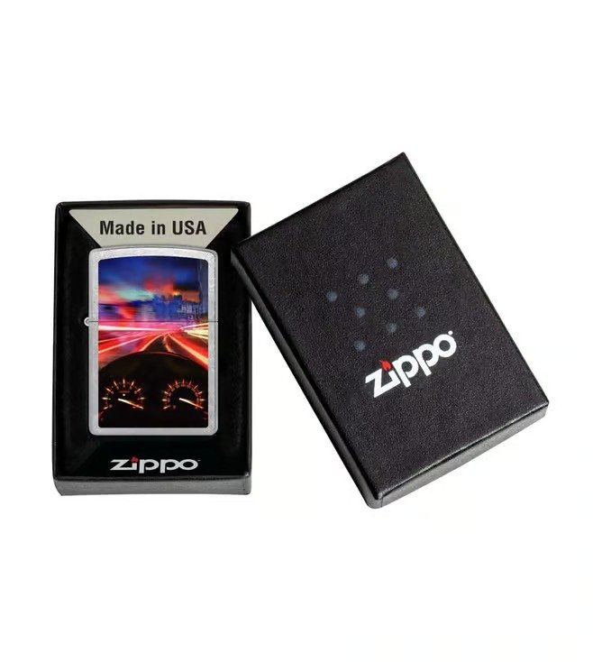 Racing Design Street Chrome Windproof Lighter