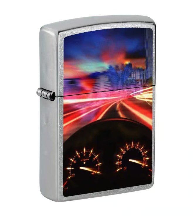 Racing Design Street Chrome Windproof Lighter