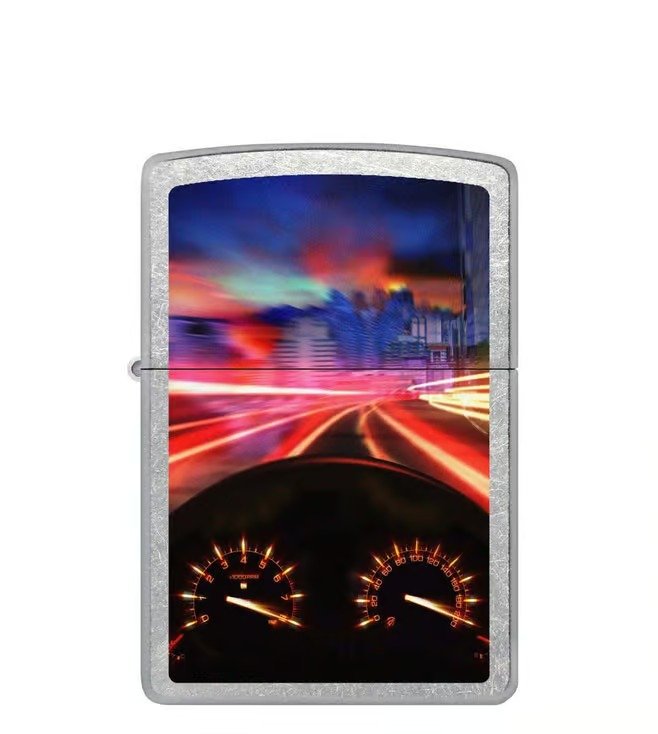 Racing Design Street Chrome Windproof Lighter