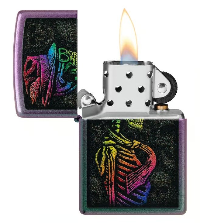 Skull Design Windproof Lighter (Black Matte or Iron Stone)