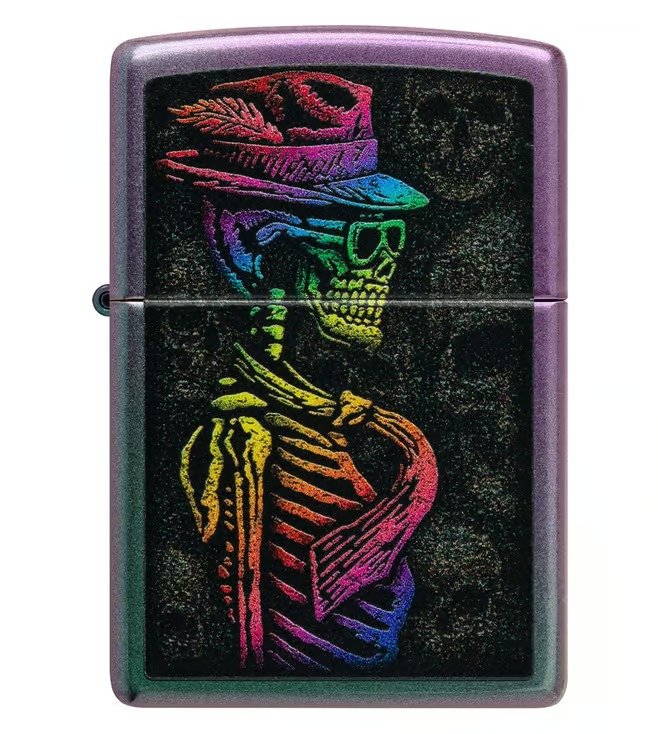 Skull Design Windproof Lighter (Black Matte or Iron Stone)
