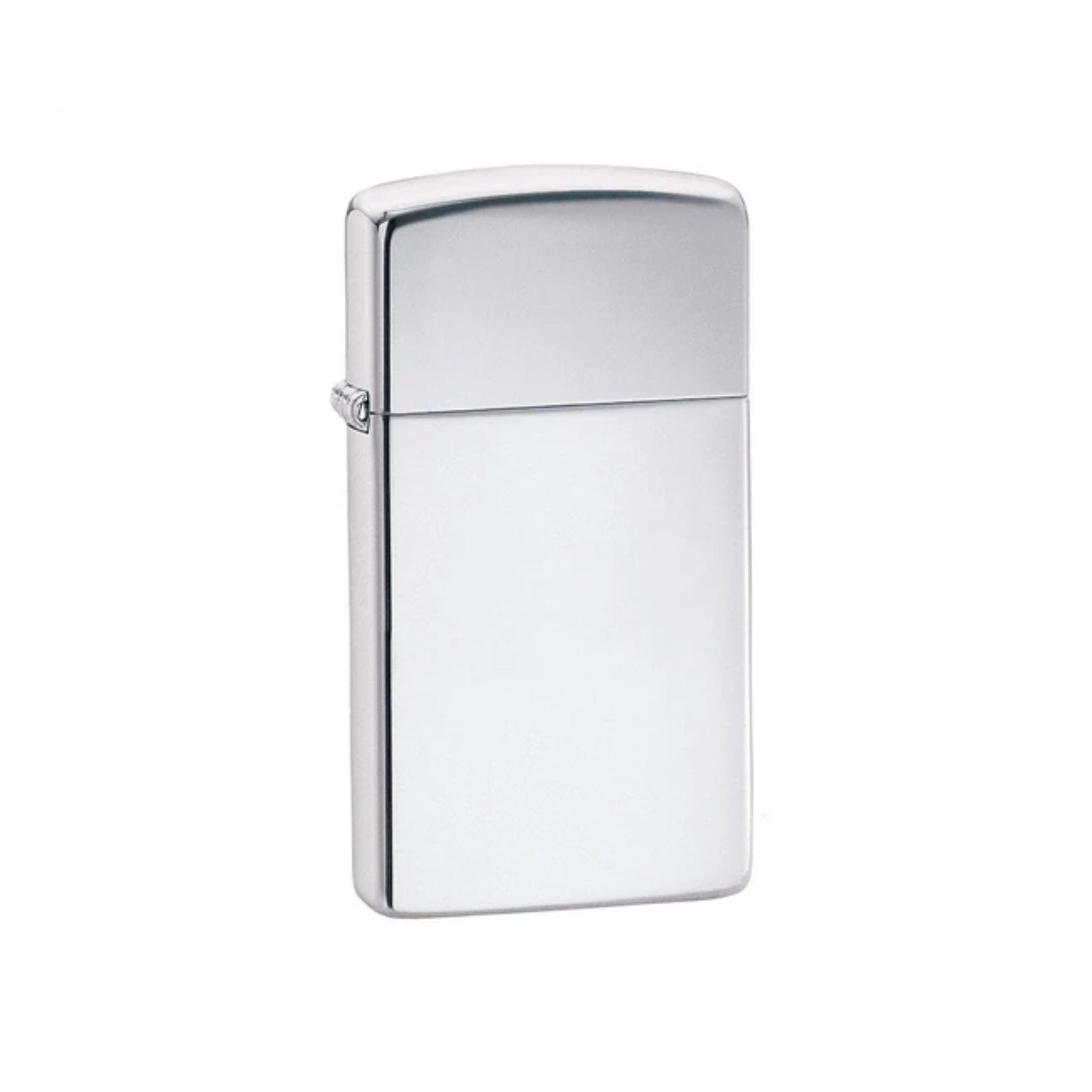 Slim High Polish Chrome Windproof Lighter