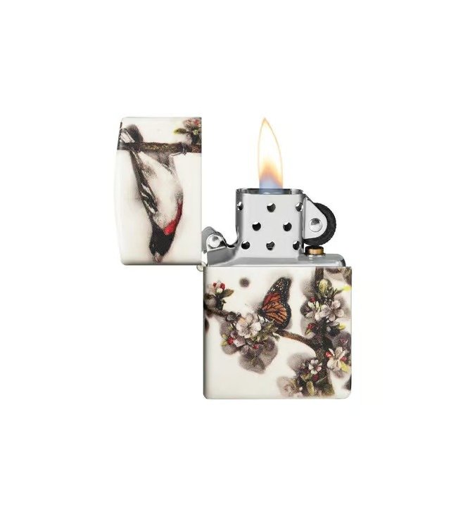 Spazuk Design Windproof Lighter (Bird Holding a Rose / Hummingbirds / About to Blow)