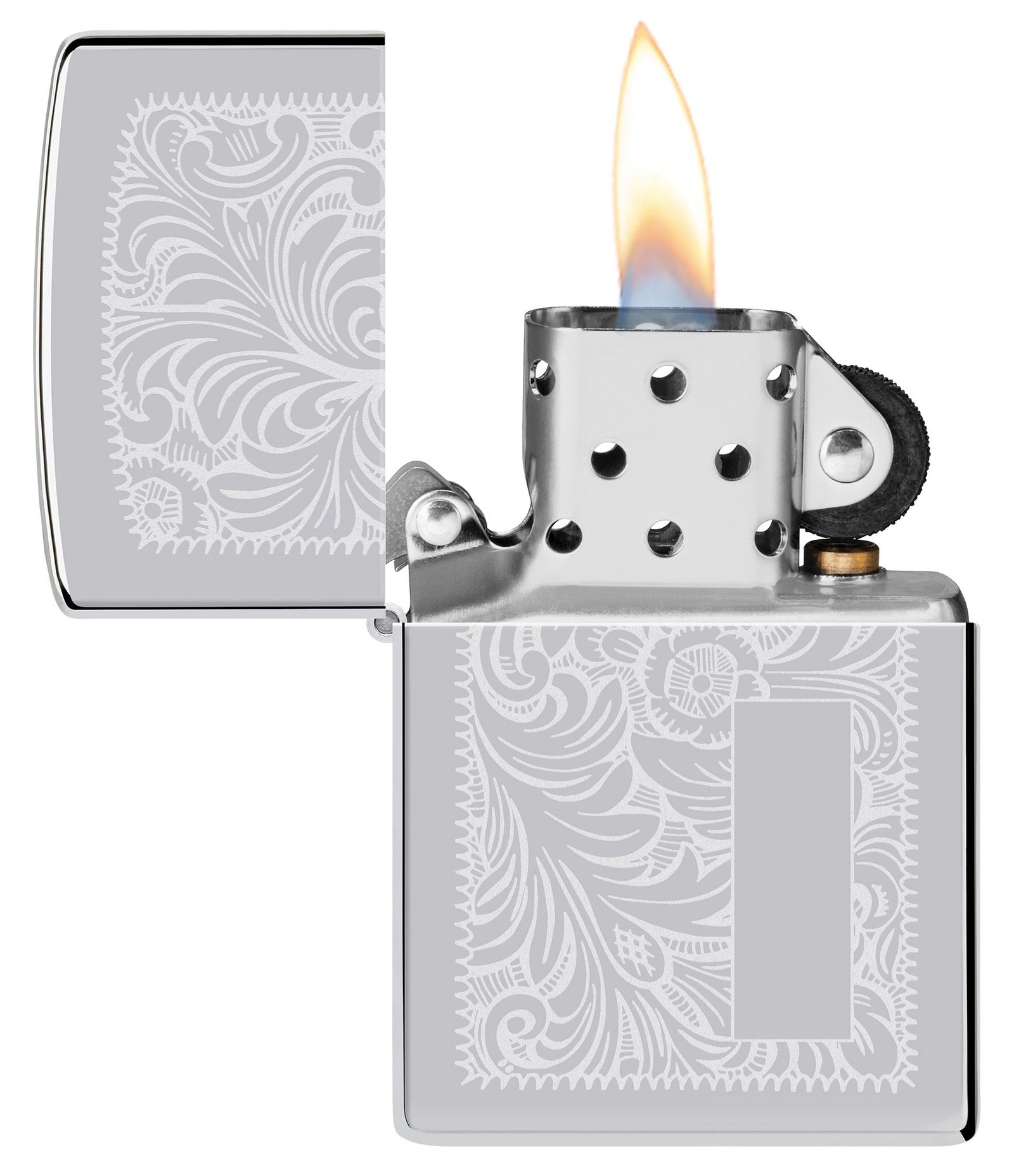 High Polish Chrome Venetian Windproof Lighter