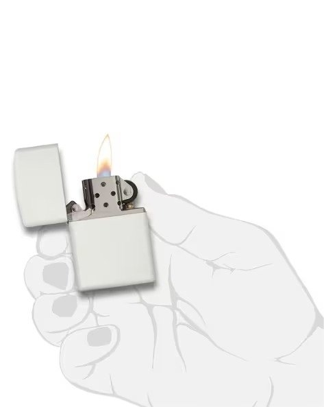 Zippo Design Color Image White Matte Windproof Lighter