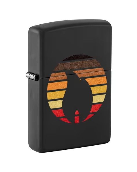 Classic Black Matte Zippo Logo Windproof Lighter