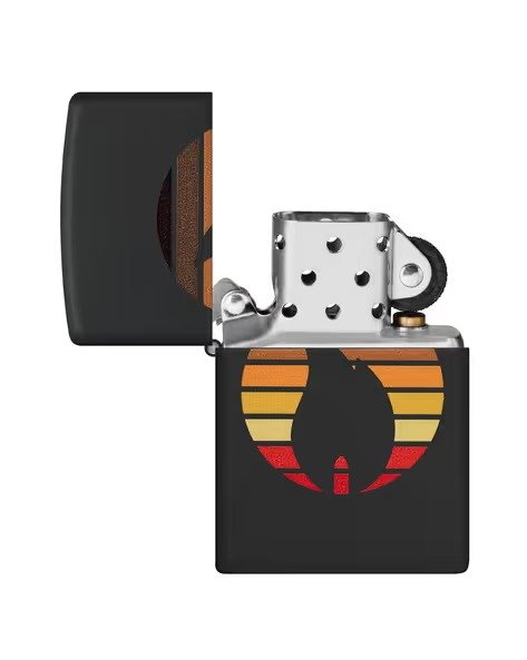 Classic Black Matte Zippo Logo Windproof Lighter