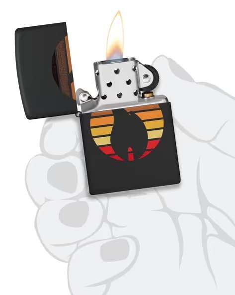 Classic Black Matte Zippo Logo Windproof Lighter