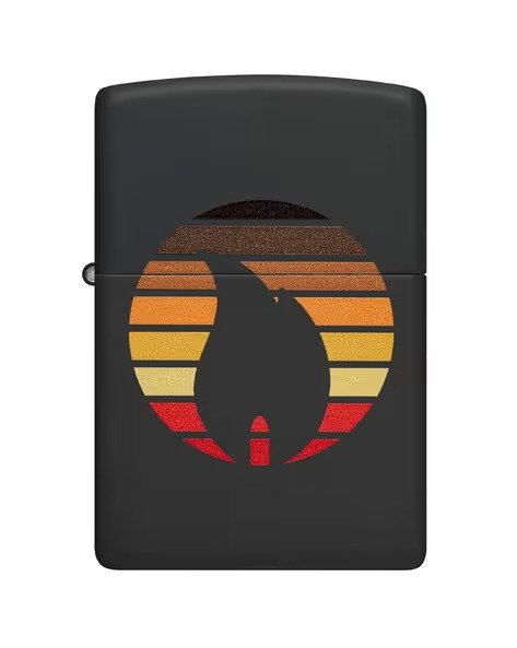 Classic Black Matte Zippo Logo Windproof Lighter