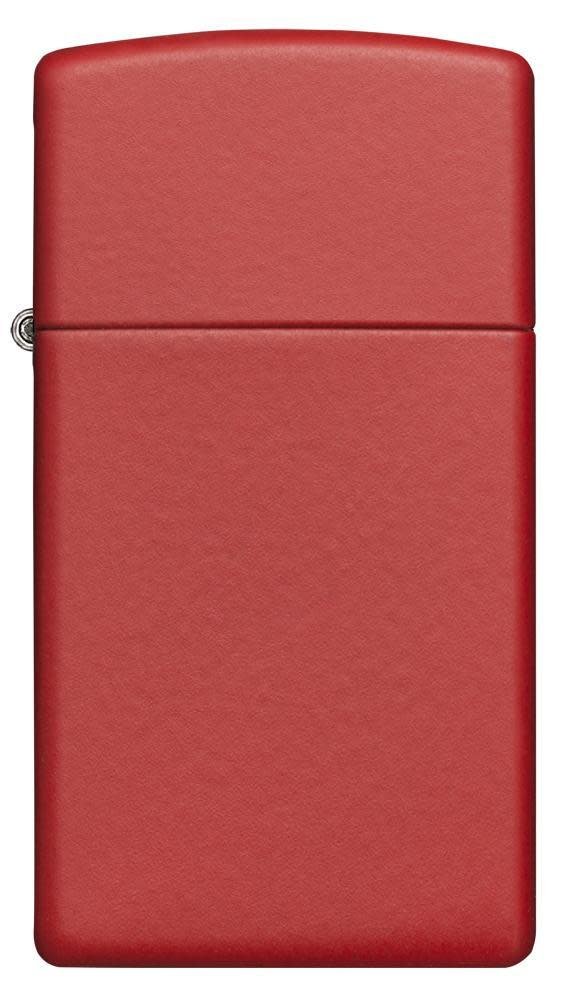 Slim Red Matte Windproof Lighter