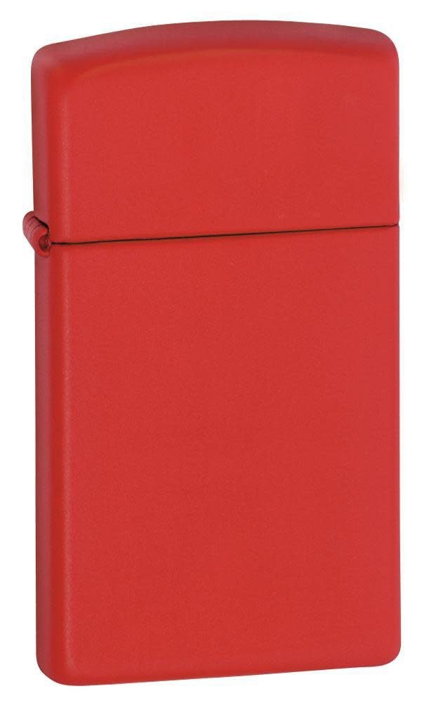 Slim Red Matte Windproof Lighter