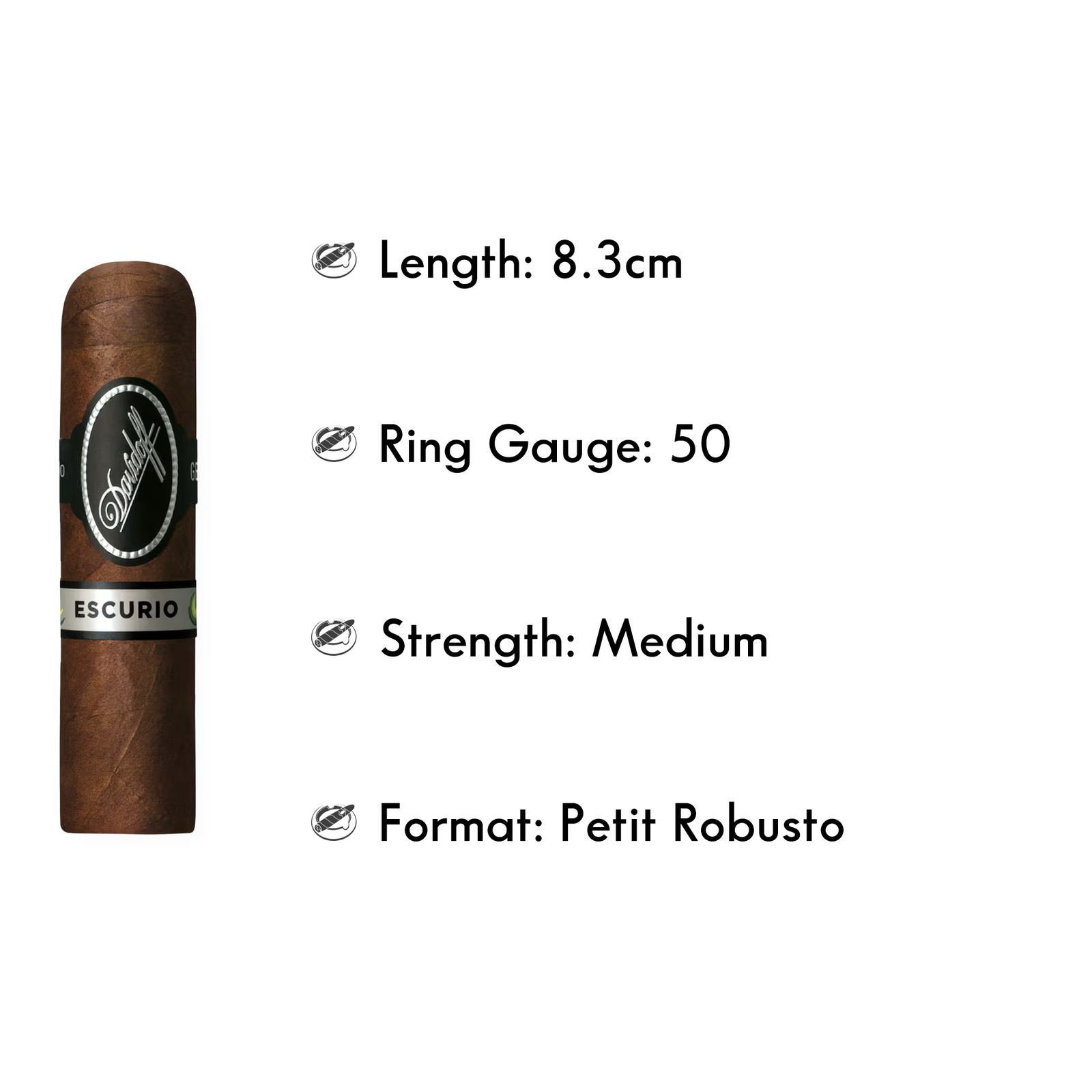 DAVIDOFF ESCURIO ROBUSTO TUBOS