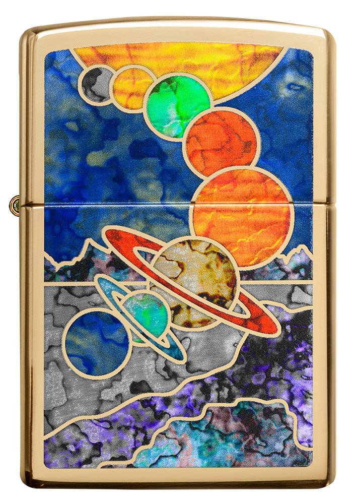 Fusion Space High Polish Chrome Windproof Lighter