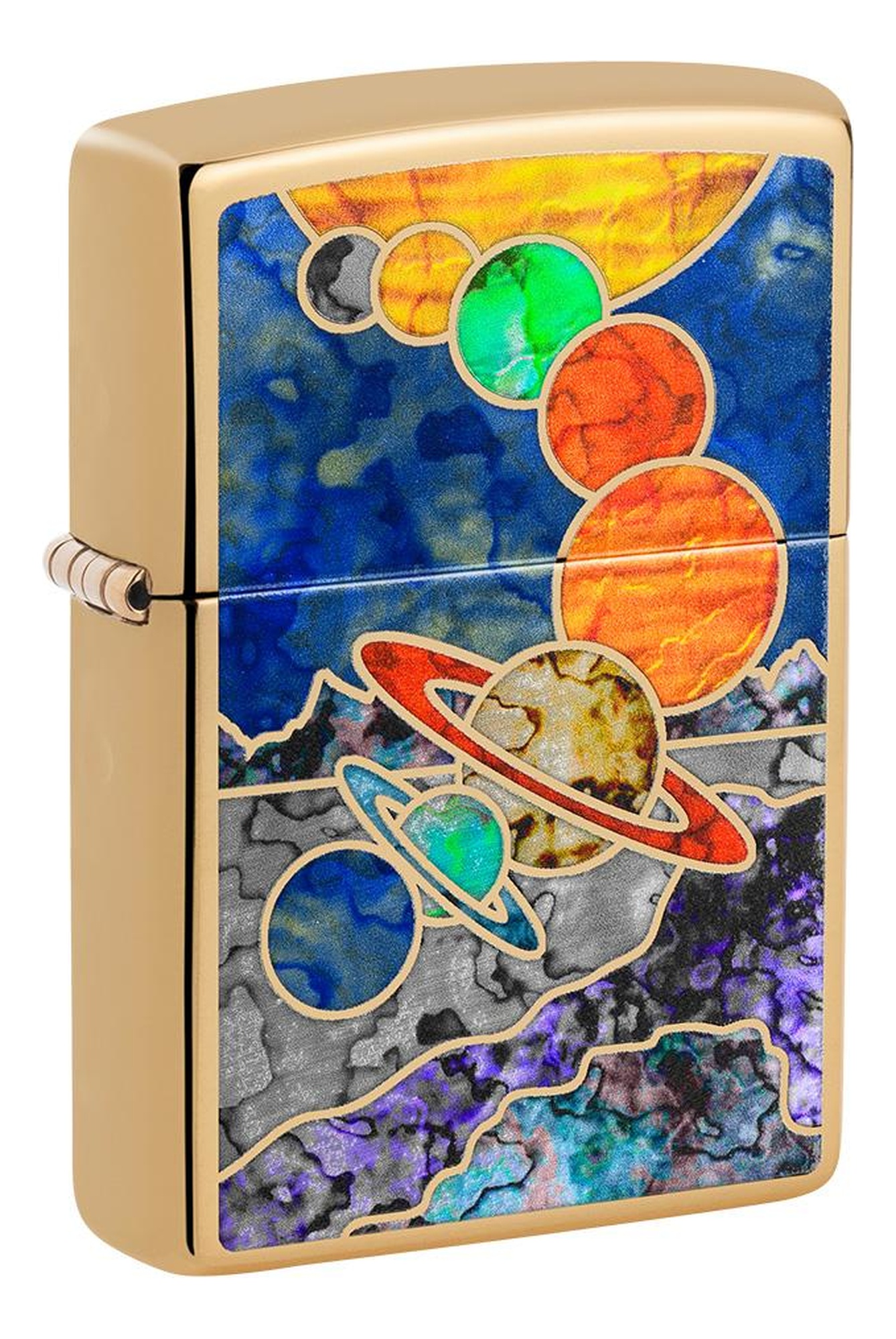 Fusion Space High Polish Chrome Windproof Lighter